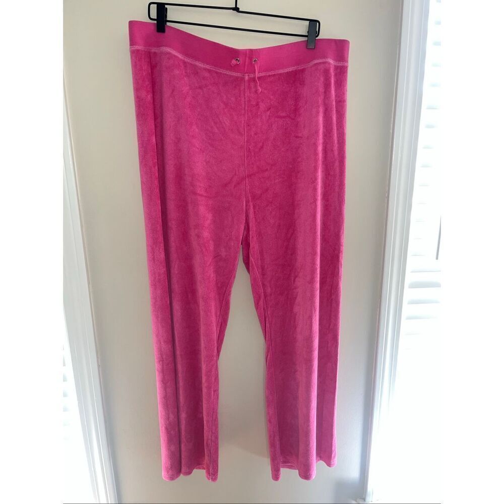 Women's Juicy Couture Pink Terrycloth Sweatpants Plus 1X